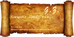 Gangetz Zakária névjegykártya